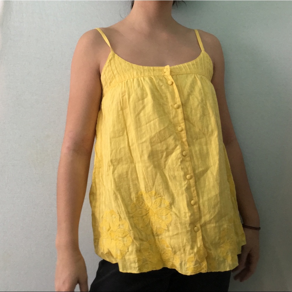 Billabong | Yellow Embroidered Tank